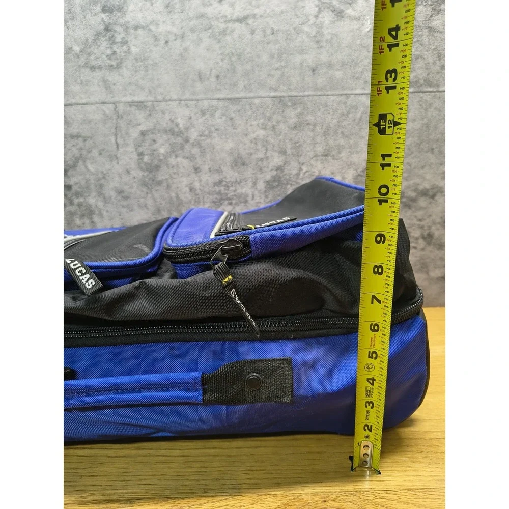 Property Of Lucas Equipment Rolling Luggage Travel Bag Purple/Blue